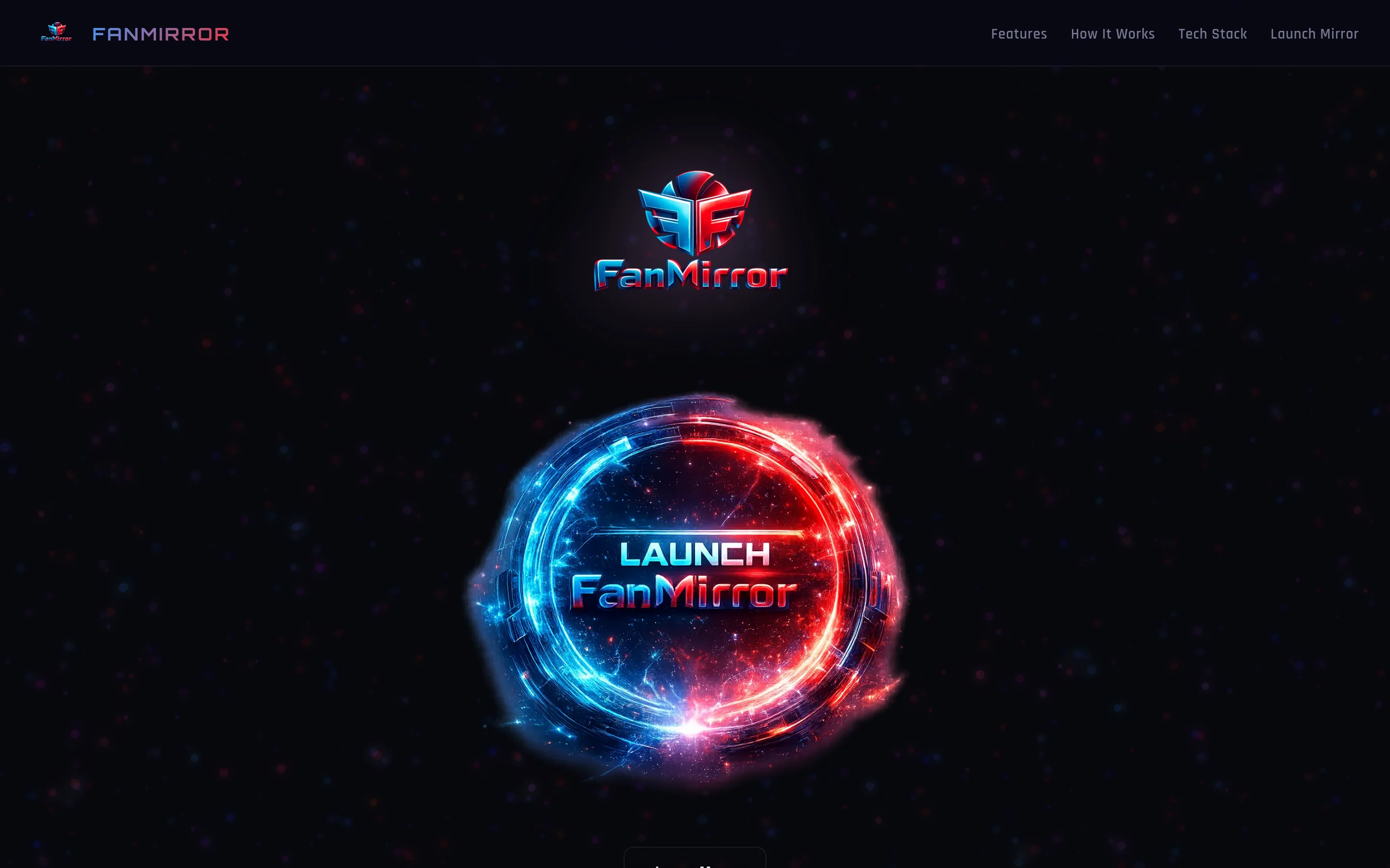 FanMirror — Real-time 3D avatar mirror for live events — face/hand/pose tracked entirely in the browser.