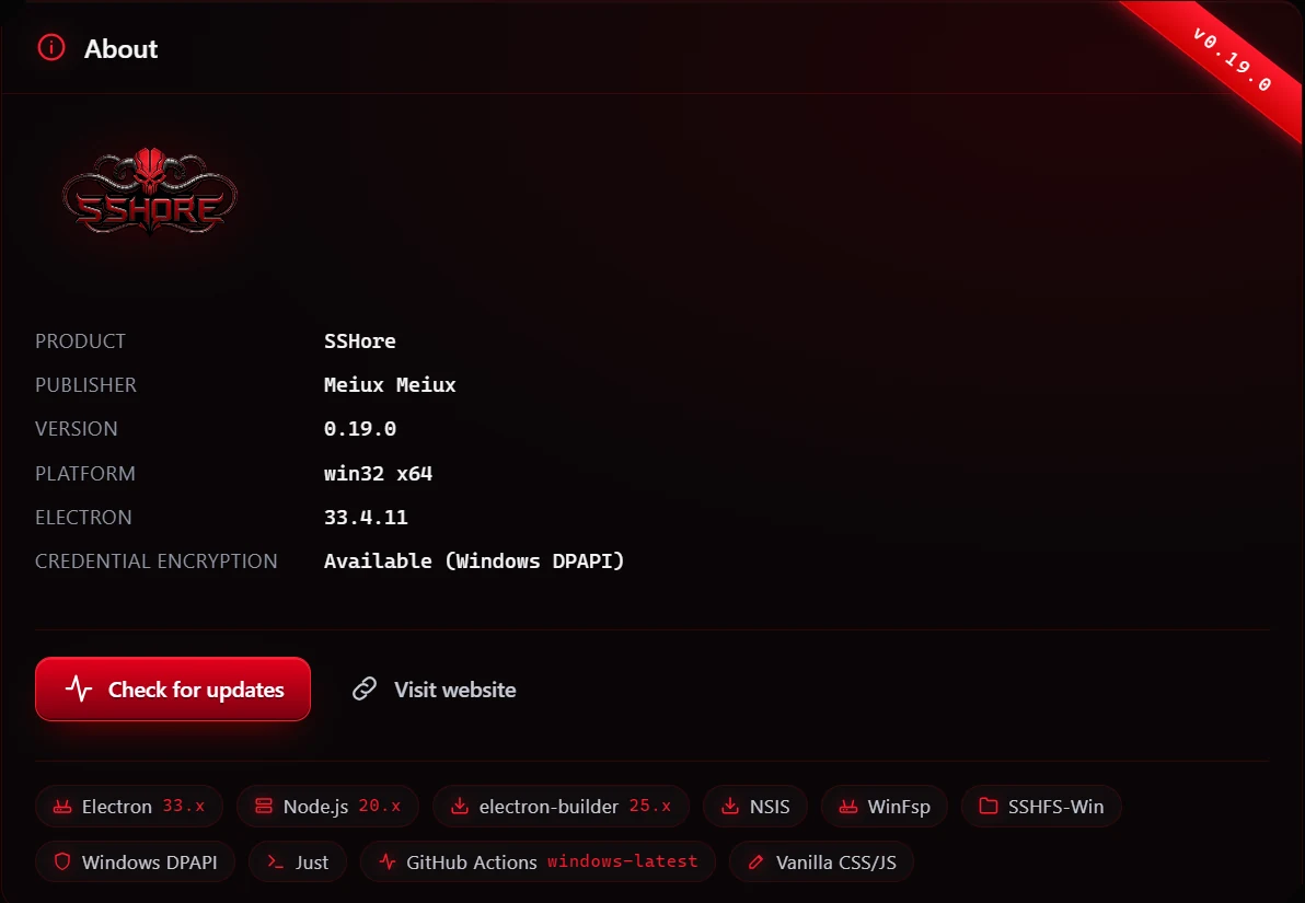 Settings about card