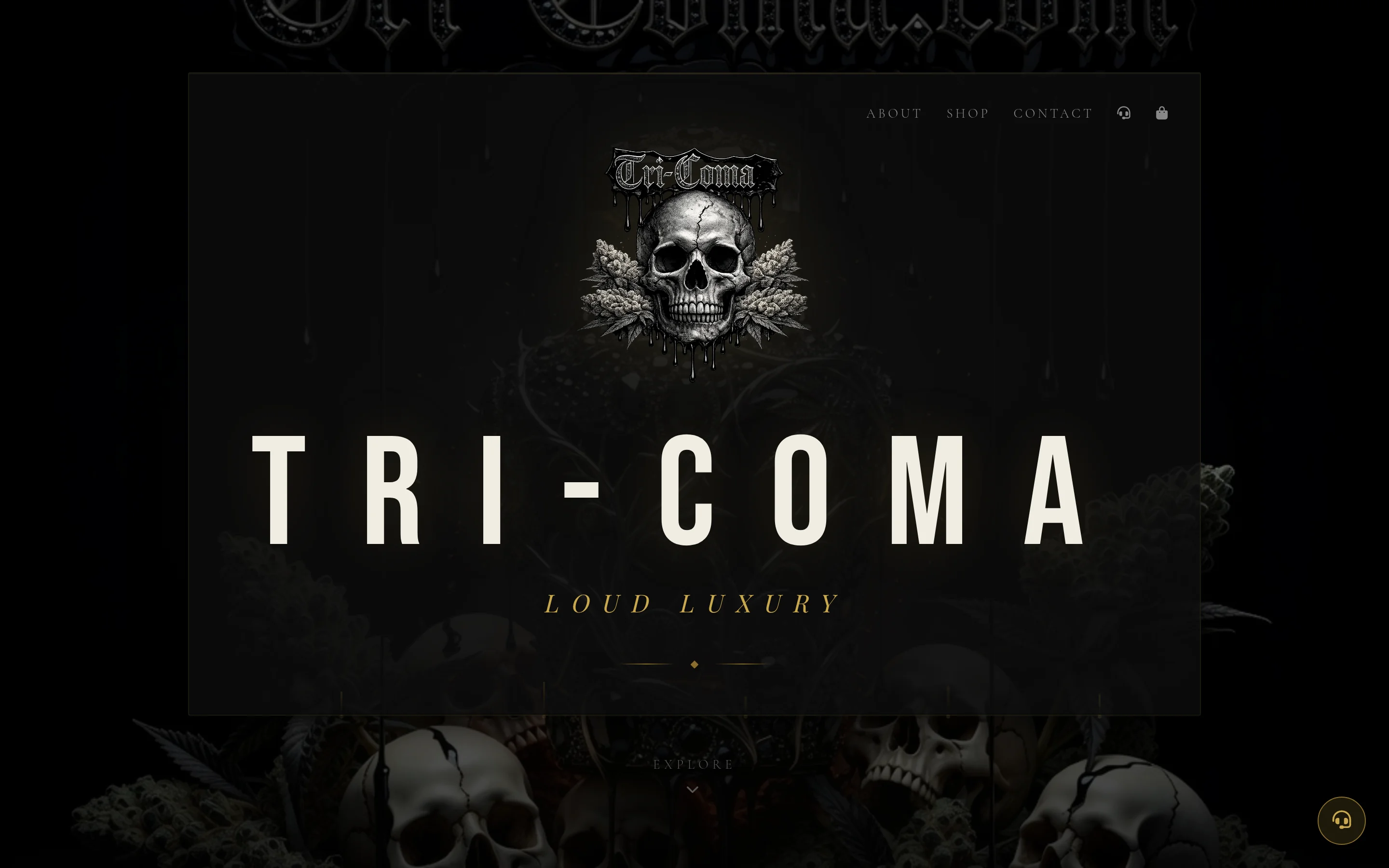 TRI-COMA — Loud-luxury cologne e-commerce — Laravel 12 + Filament 3 with a dark glassmorphism storefront.